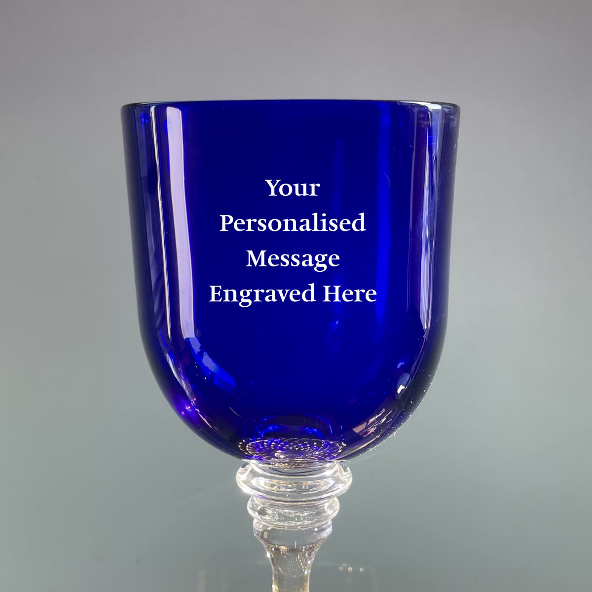 Blue 'Red Wine' Glass