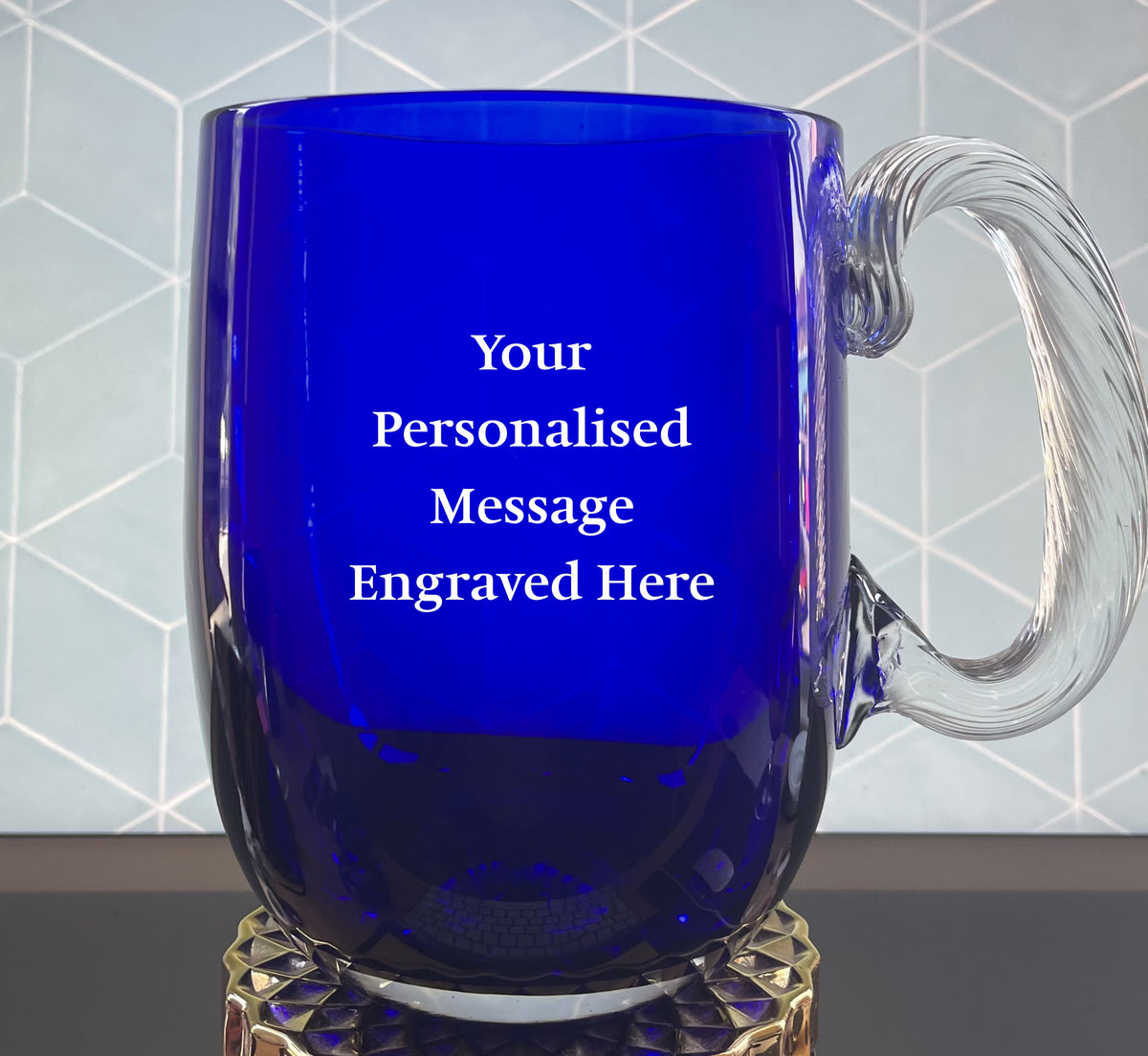 Blue Beer Glass