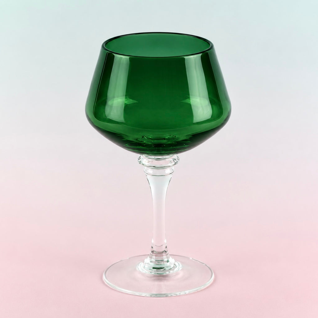 Forest Green Contemporary Gin Glass