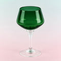 Forest Green Contemporary Gin Glass