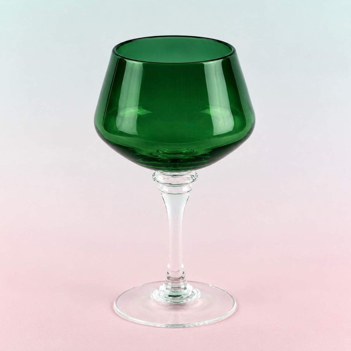 Forest Green Contemporary Gin Glass