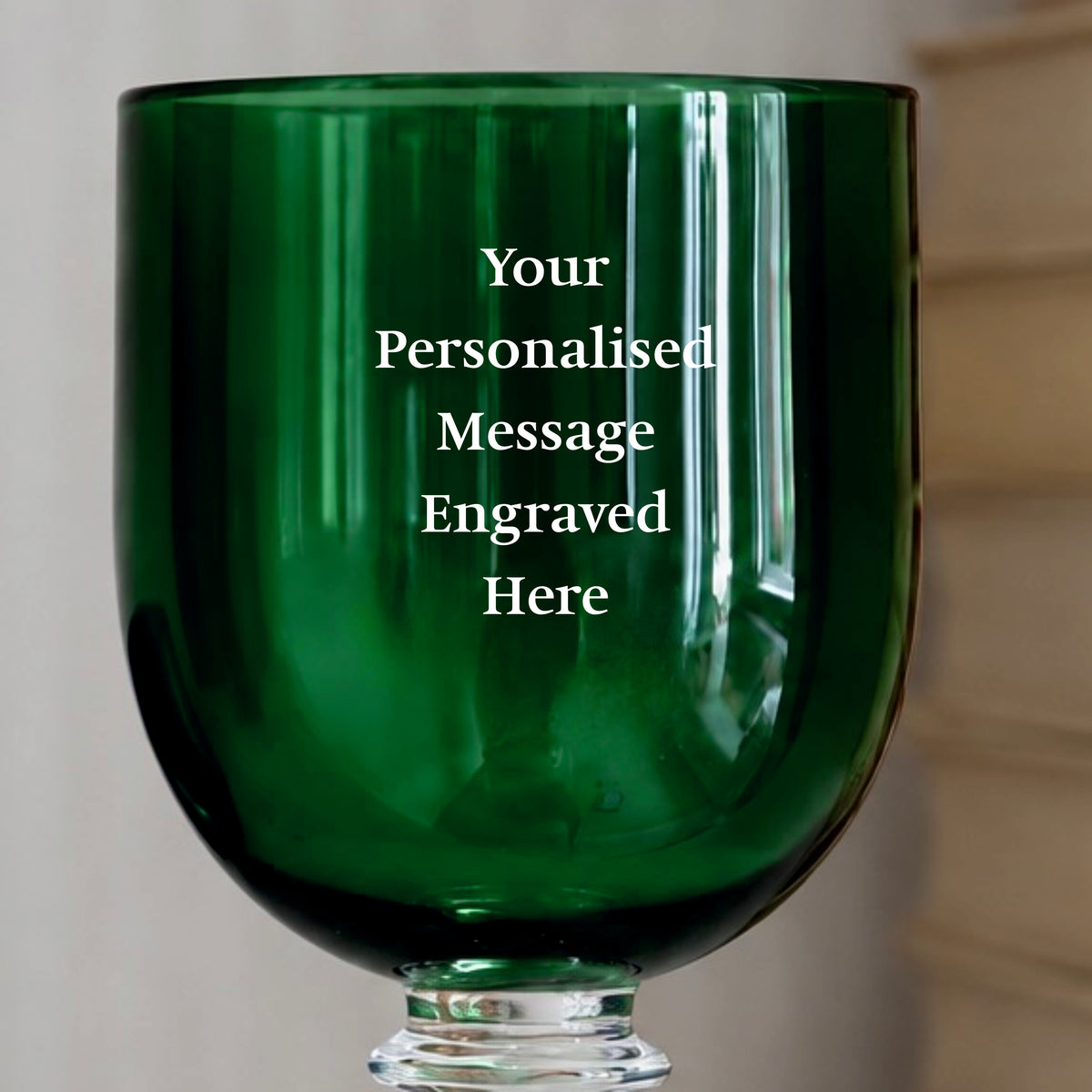Forest Green 'Red Wine' Glass