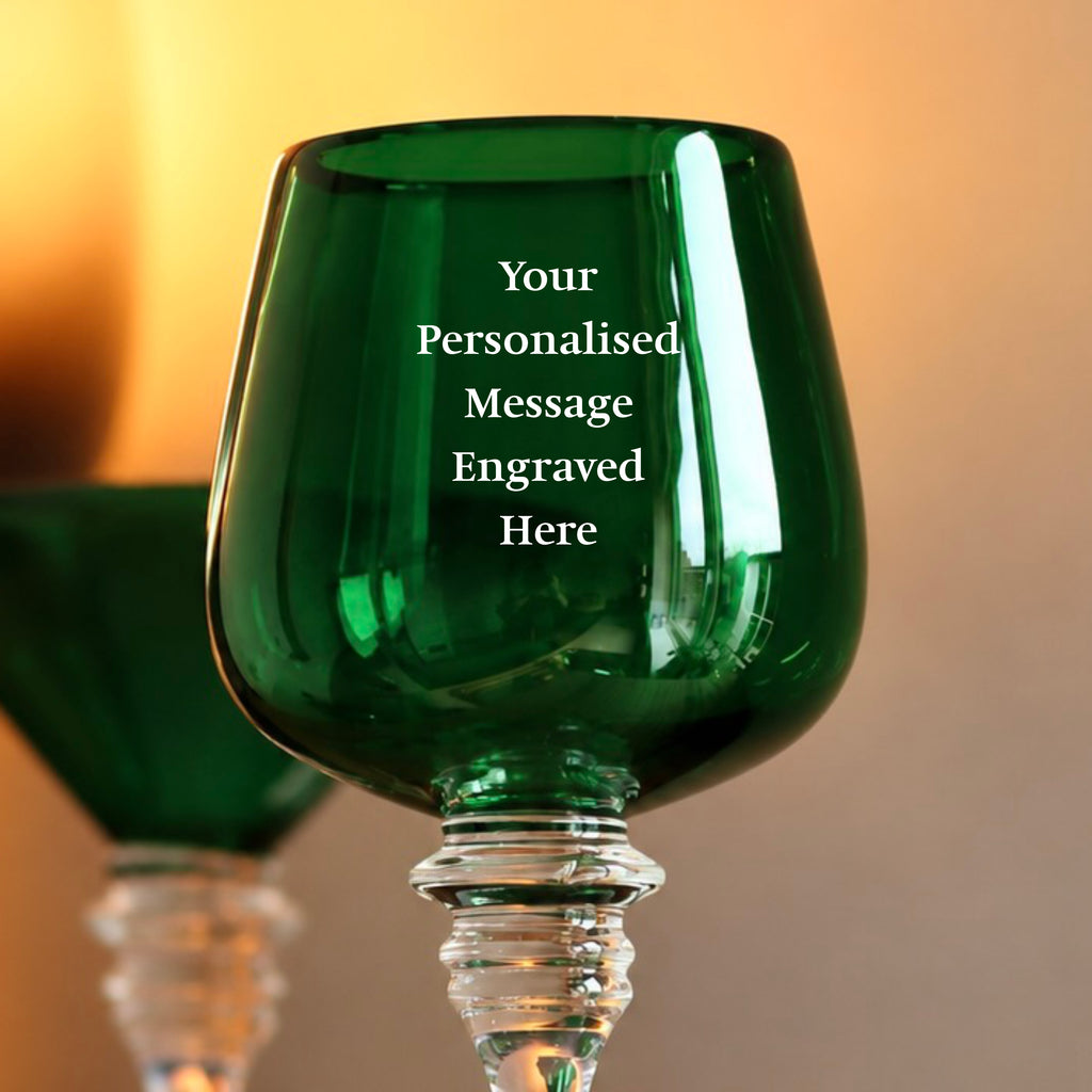 Forest Green 'White Wine' Glass