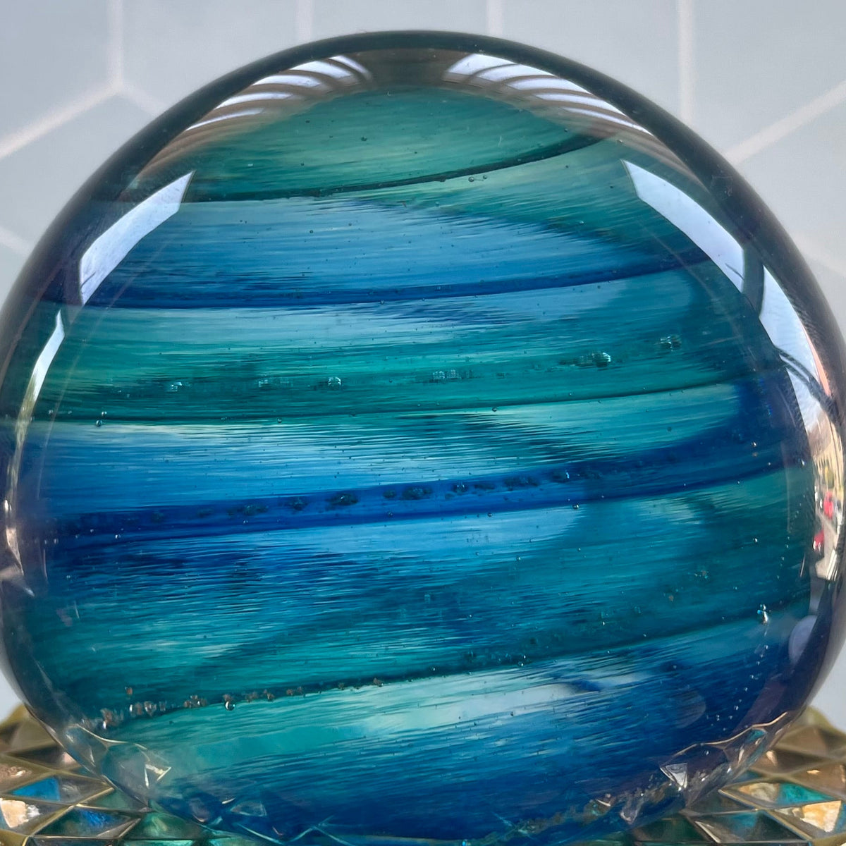 Aquamarine Paperweight Memorial