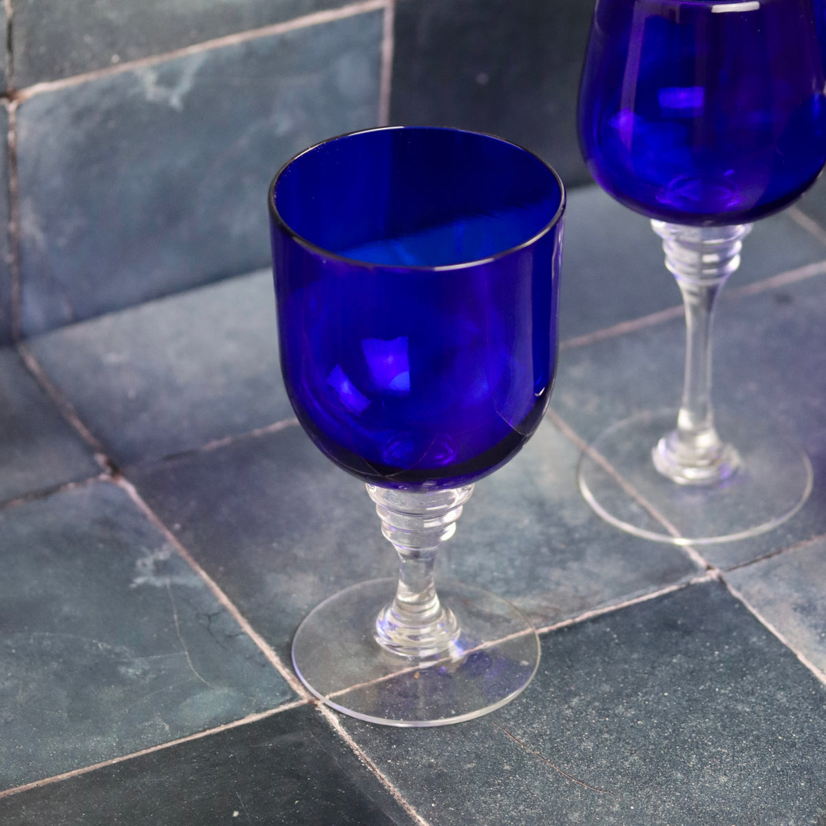 Blue 'Red Wine' Glass