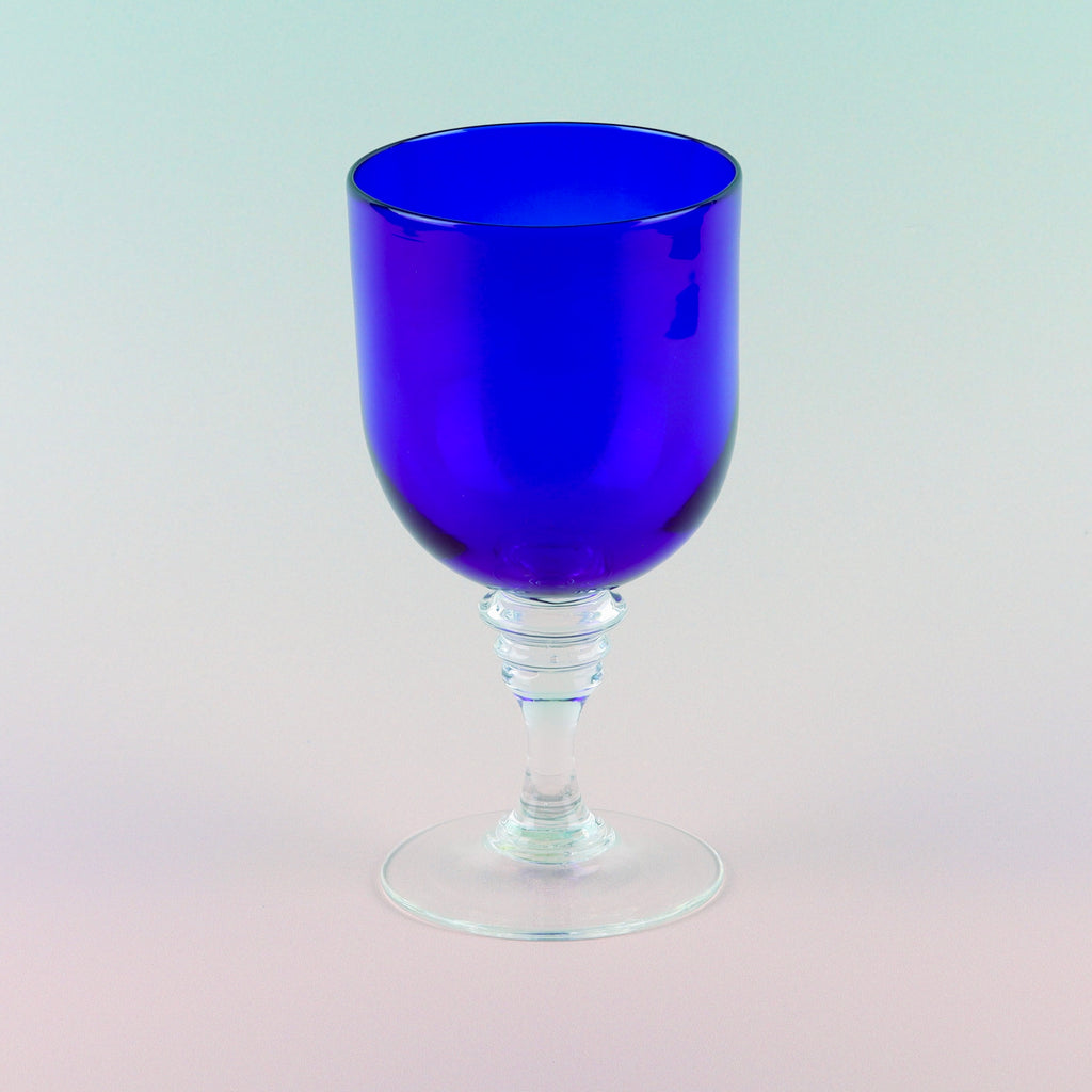 Blue 'Red Wine' Glass