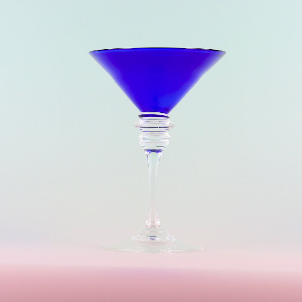 Blue Martini Glass