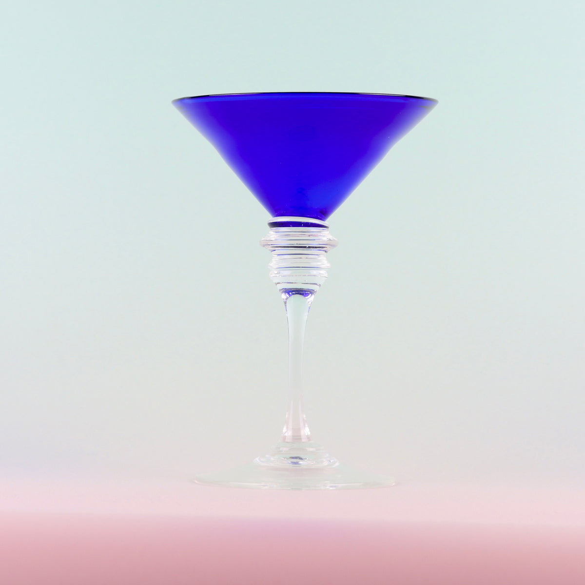 Blue Martini Glass