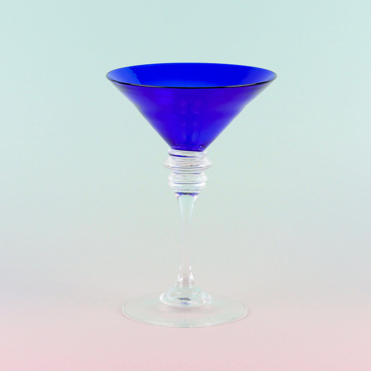 Blue Martini Glass