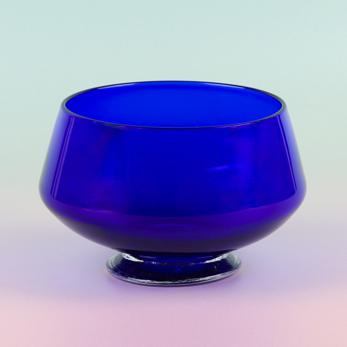 Blue Contemporary Glass Bowl (Small)