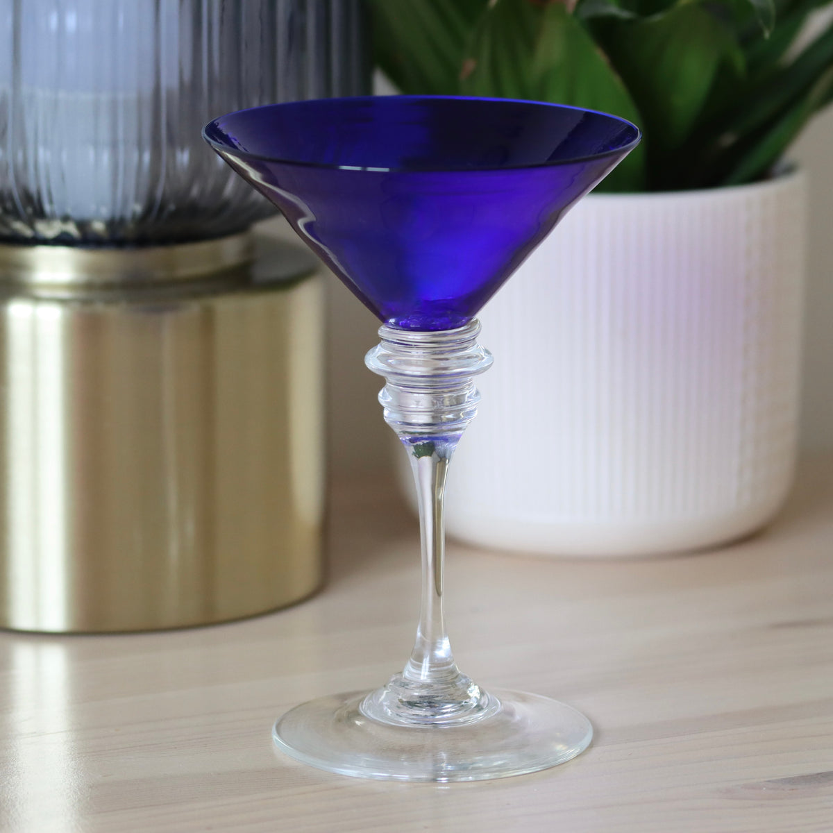 Blue Martini Glass