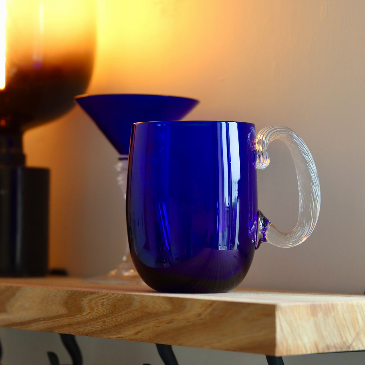 Blue Beer Glass