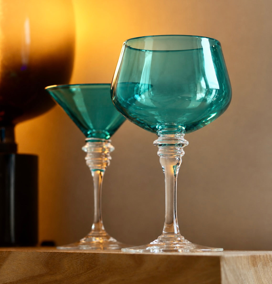 Aquamarine Contemporary Gin Glass