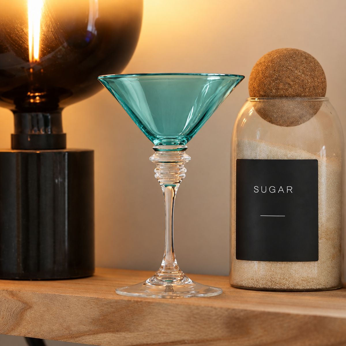 Aquamarine Martini Glass