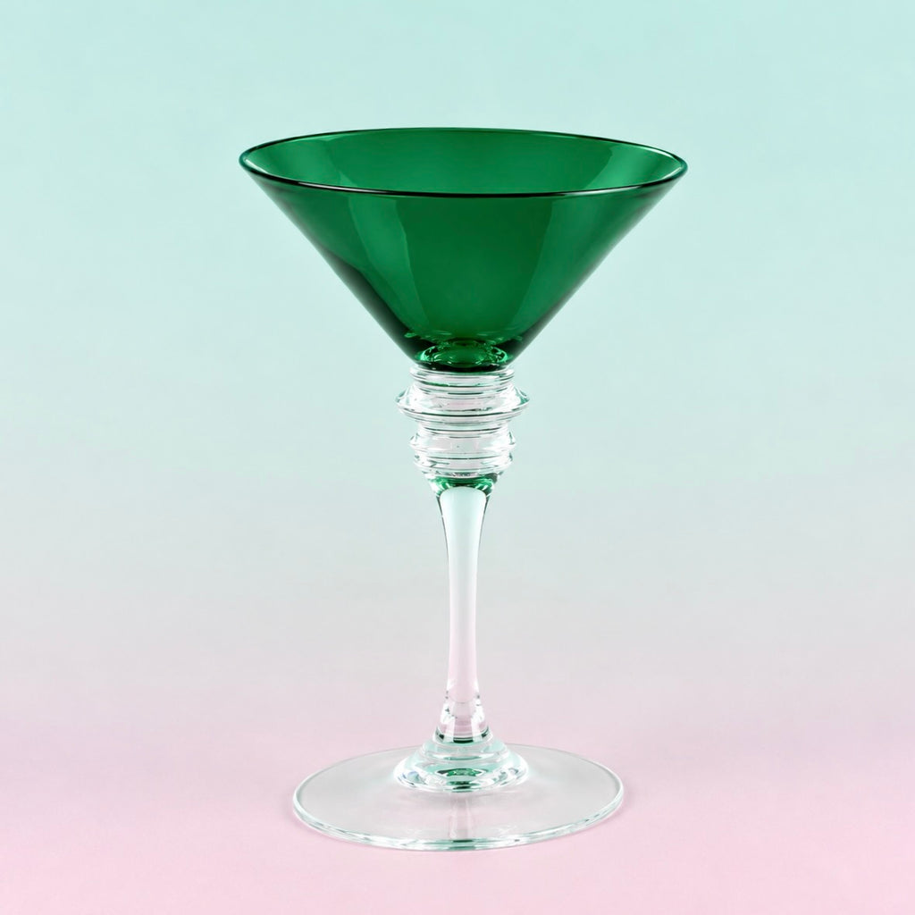 Forest Green Martini Glass