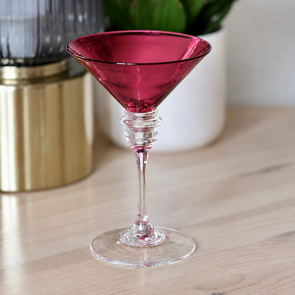 Ruby Martini Glass